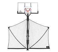 Silverback Basketball Yard Guard Defensive Net System Rebounder with Foldable Net and Arms into Pole, White/Black, Large