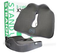 SILVERBACK Chair Cushion, Sciatica Cushion Seat Cushion for Back Pain Relief, Black and Grey Memory Foam Ergonomic Posture Seat Pads for Office Chairs, Wheelchairs, Kitchen Chairs, Car Seats