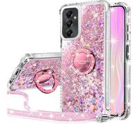 Silverback for Samsung galaxy A05S Case,Glitter Case with Stand. Pink