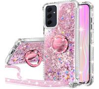 Silverback Glitter Liquid Case for Samsung Galaxy A35 with Stand. Pink