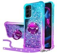 Silverback Glitter Liquid Case for Samsung Galaxy A35 with Stand. Purple