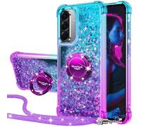Silverback Glitter Liquid Case for Samsung Galaxy A56 with Stand. Purple