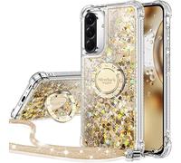 Silverback Glitter Liquid Case for Samsung Galaxy A57 with Stand. Gold