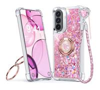 Silverback Glitter Liquid Case for Samsung Galaxy A57 with Stand. Pink