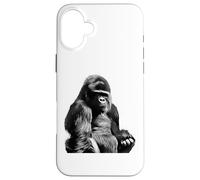 Silverback Gorilla Silver Back Primate Ape Case for iPhone 16 Plus