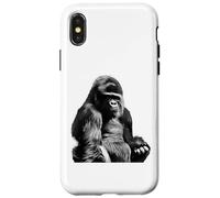 Silverback Gorilla Silver Back Primate Ape Case for iPhone X/XS