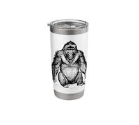 Silverback Gorilla Silver Back Primate Ape Stainless Steel Insulated Tumbler