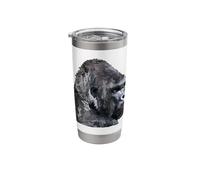 Silverback Gorilla Silver Back Primate Ape Stainless Steel Insulated Tumbler