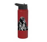 Silverback Gorilla Silver Back Primate Ape Stainless Steel Insulated Water Bottle