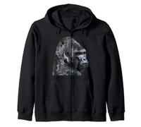Silverback Gorilla Silver Back Primate Ape Zip Hoodie