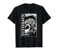 Silverback, Half Face Gorilla with green eyes T-Shirt
