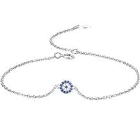 SilverBracelet,Crystal Bangle Braceletsfor Silver For WomenAdjustable Women Jewellery Charm Wristband S925 Silver Female Devil's Eye Retro Exquisi