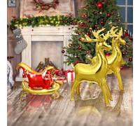 SilverChry Reindeer Balloon, SilverChry Reindeer Balloon, Christmas Balloons Standing, Deer Balloon, Foil Balloons Christmas, Christmas Window Decoration for Decoration Birthday Xmas Party (B)