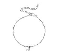 SILVERCUTE Tennis Chain Bangles for Womens J Initial Letter Charm Sterling Silver 925 Bracelets Girlfriend Jewellery