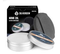 SILVERDEW 3.2OZ Mink Oil for Leather Boots All-Natural Formula with Sponge