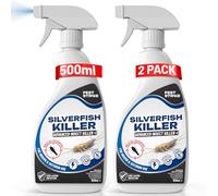 Silverfish Killer Spray - 500ml Silverfish Repellent for Indoor and Outdoor Use - Rapid-Action, Lasting Protection & Stain-Free Formula Silver Fish Killing Spray (2 Pack)