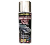 Silverhook Chrome Effect Acrylic Spray Paint 400ml Metallic Colour Touch Up Multi-purpose quick drying