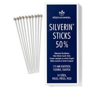 SILVERIN Sticks, Silver Nitrate Caustic Pencil, 10 Flexible Applicators 115mm