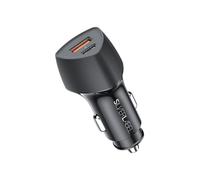 SilverLabel Dual 20W PD USB-C & USB-A Car Charger - Black Double Charger for Fast In-Car Charging Compatible with Smartphones, Tablets & Other Devices