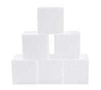 Silverlake Craft Foam Cubes - American-Made Hard Foam - 6-Pack 4x4x4" EPS Blocks for Professional Modeling & Projects