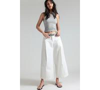 Silverlake Wide-Leg Chino Trousers at Free People in Snow White, Size: US 12 - female