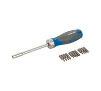 Silverline 12-In-1 Ratchet Screwdriver Set in Grey Silverline Grey