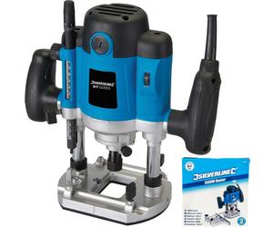 Silverline 1500W Electric Woodworking DIY Plunge Router Cutter Power Tool 1/2"