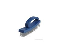 Silverline 165mm Plastic D-Handle 4 Row Steel Wire Brush