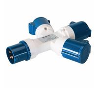 Silverline 16A 240V IP44 2P+E 3 Way Caravan Lead Splitter