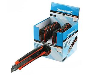 Silverline 18mm Auto Reload Snap-Off Knife Display Box 10pce (633575)