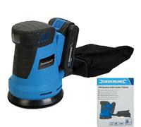 Silverline 18V Cordless Electric Random Orbital Palm Sander 2Ah Li-ion battery