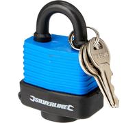Silverline 196551 Weather-Resistant Padlock 48 mm, Blue