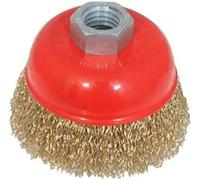 Silverline Angle Grinder 75mm Crimped Brassed Steel Wire Cup Brush