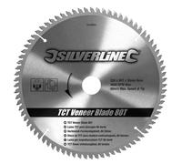 Silverline 244964 Tct Veneer Blade 80T 250 X 30 - 25 20 16Mm Rings Each 1