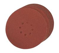 Silverline Hook & Loop Discs Punched 225mm 10pk - 225mm 80 Grit