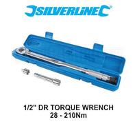 Silverline Torque Wrench 28 - 210nm 1/2" Drive - 12 38 Ratchet 633567 28 - torque wrench drive 12 silverline 38 ratchet 633567 28210nm lifetime
