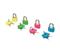 Silverline Hi-Vis Brass Padlocks Set 4 Piece 20mm