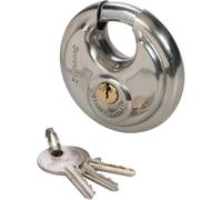 Silverline 292707 Stainless Steel Disc Padlock 70 mm