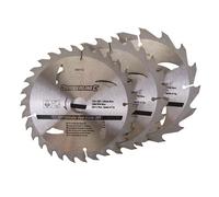 Silverline 292712 Tct Circular Saw Blades 16 24 30T 3Pk 150 X 20 - 16 12.75Mm Rings Each 3