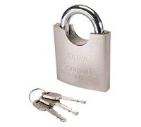 50mm Silverline Shrouded Padlock - 298532 - padlock shrouded 50mm silverline 298532