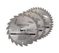 Silverline (298537) Tct Circular Saw Blades 20 24 40T 3Pk 180 X 30 - 20 16mm