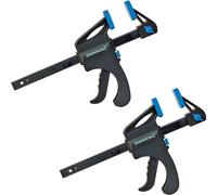 Silverline 2pc x 150mm Speed Quick Clamps Wood working Carpentry Crafts DIY Home