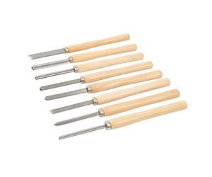 Silverline 303159 Wood Turning Chisel Set 8pce 8pce, Multicoloured, 360 mm