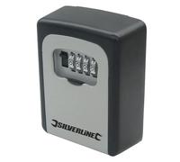 Silverline 309218 Key Safe Wall-Mounted, Black, 121 x 83 x 40 mm