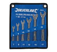 Silverline Tools Open-Ended Spanner Set 380424 – 6pce 6–17 mm