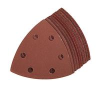 Silverline 383444 Hook and Loop Triangle Sheets 90 mm 10pce 4 x 60, 2 x 80, 120, 240G