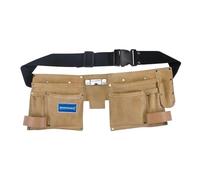 Silverline 395015 Double Pouch Tool Belt ,Black, Clay Color,11 Pocket 300 x 200 mm