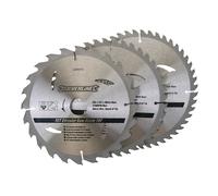 Silverline 408979 Tct Circular Saw Blades 24 40 48T 3Pk 205 X 30 - 25 18 16Mm Rings Each 3