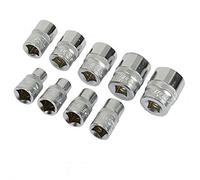 Silverline 427562 Socket Set 3/8in Drive 6Pt Imperial 9Pce 1/4in - 3/4in Each 1
