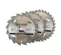 Silverline 436755 TCT Circular Saw Blades 16, 24, 30T 3pk 160 x 30 - 20, 16, 10 mm Rings